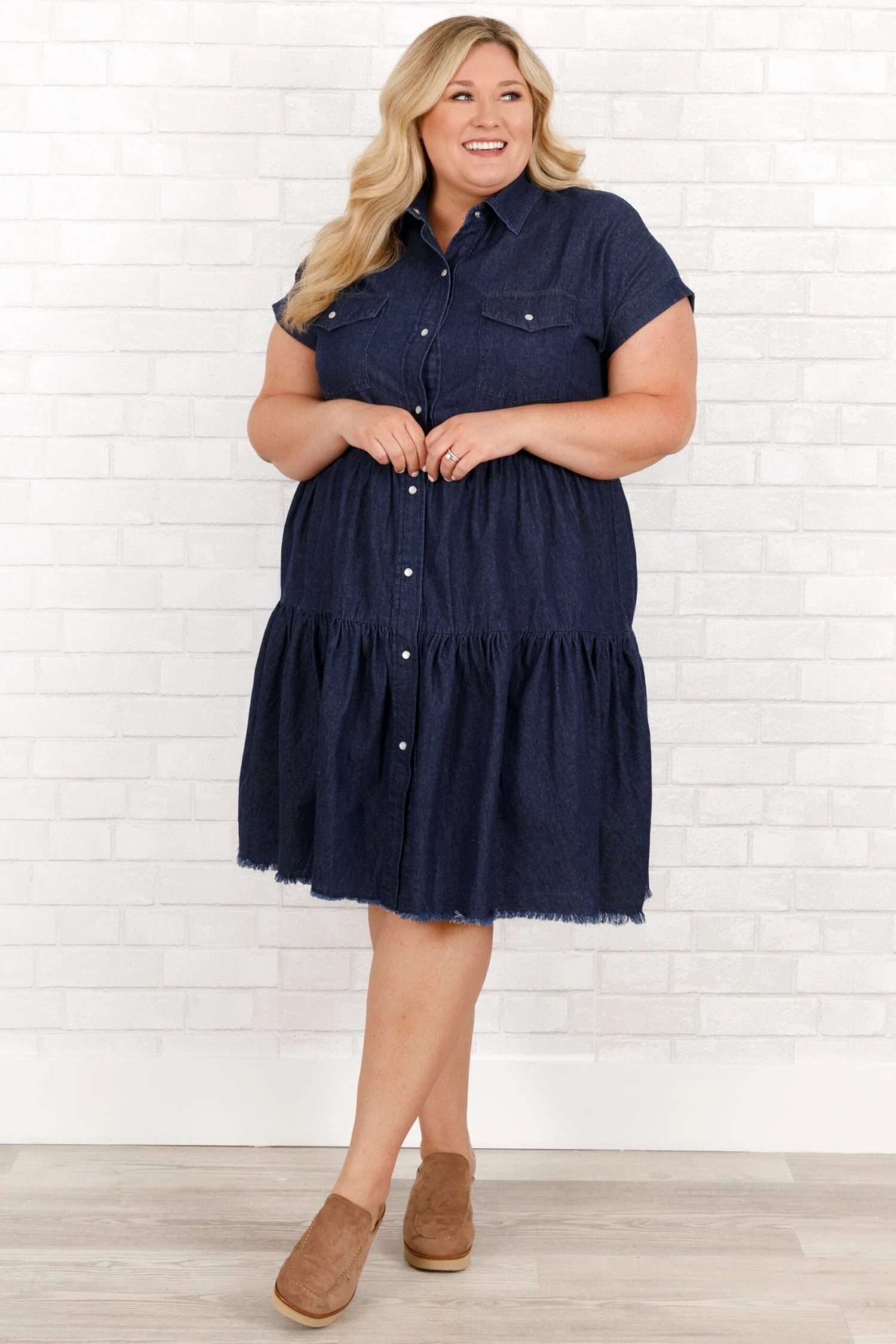 Heart In Your Hands Dress, Dark Denim 6 Heart In Your Hands Dress, Dark Denim - Image 4