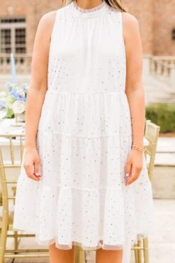 Heart Of Gold Dress, White -Chic Soul Store HeartOfGoldDress White 2