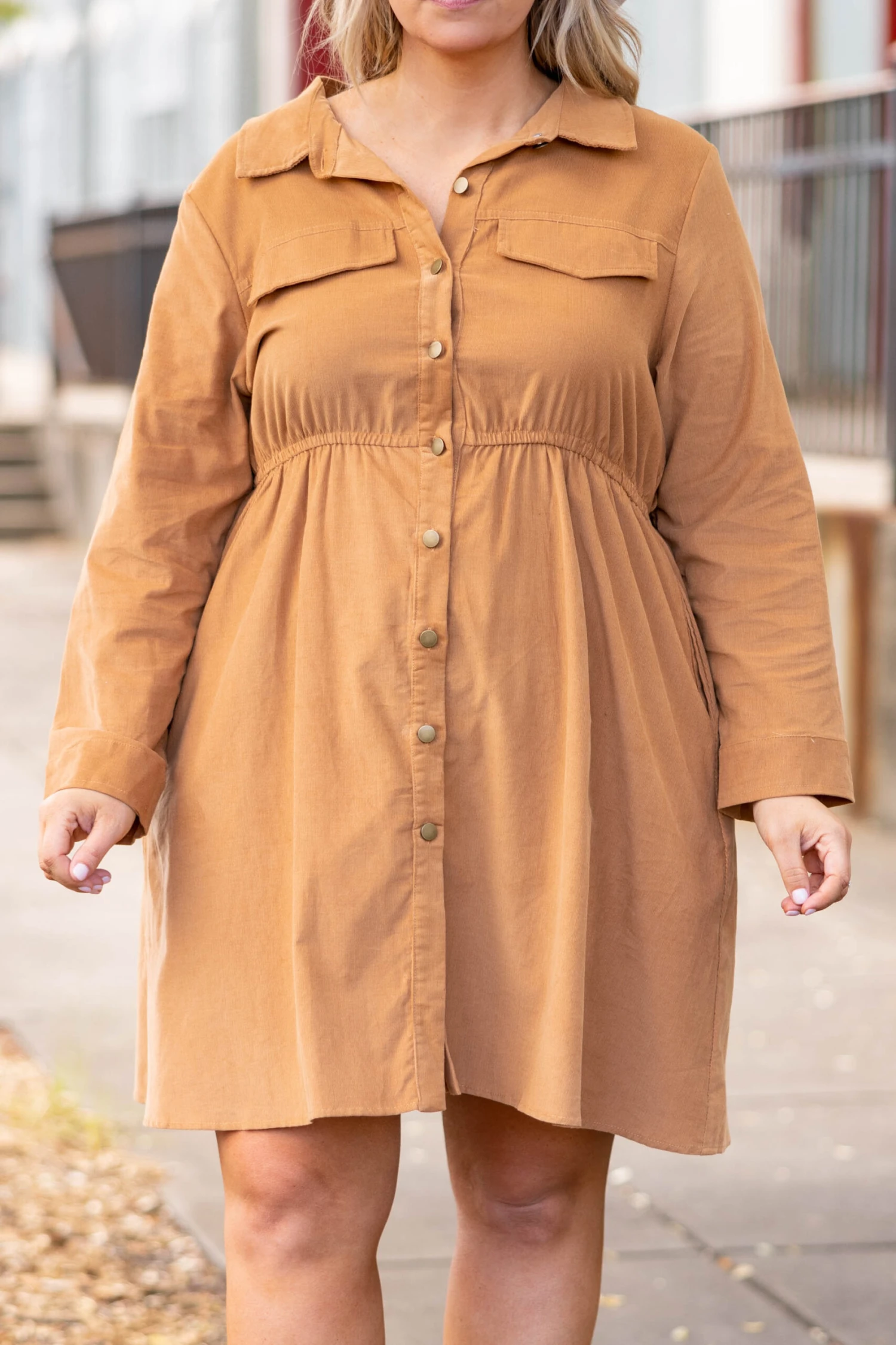 Heart Sparkles Dress, Camel 6 Heart Sparkles Dress, Camel - Image 4