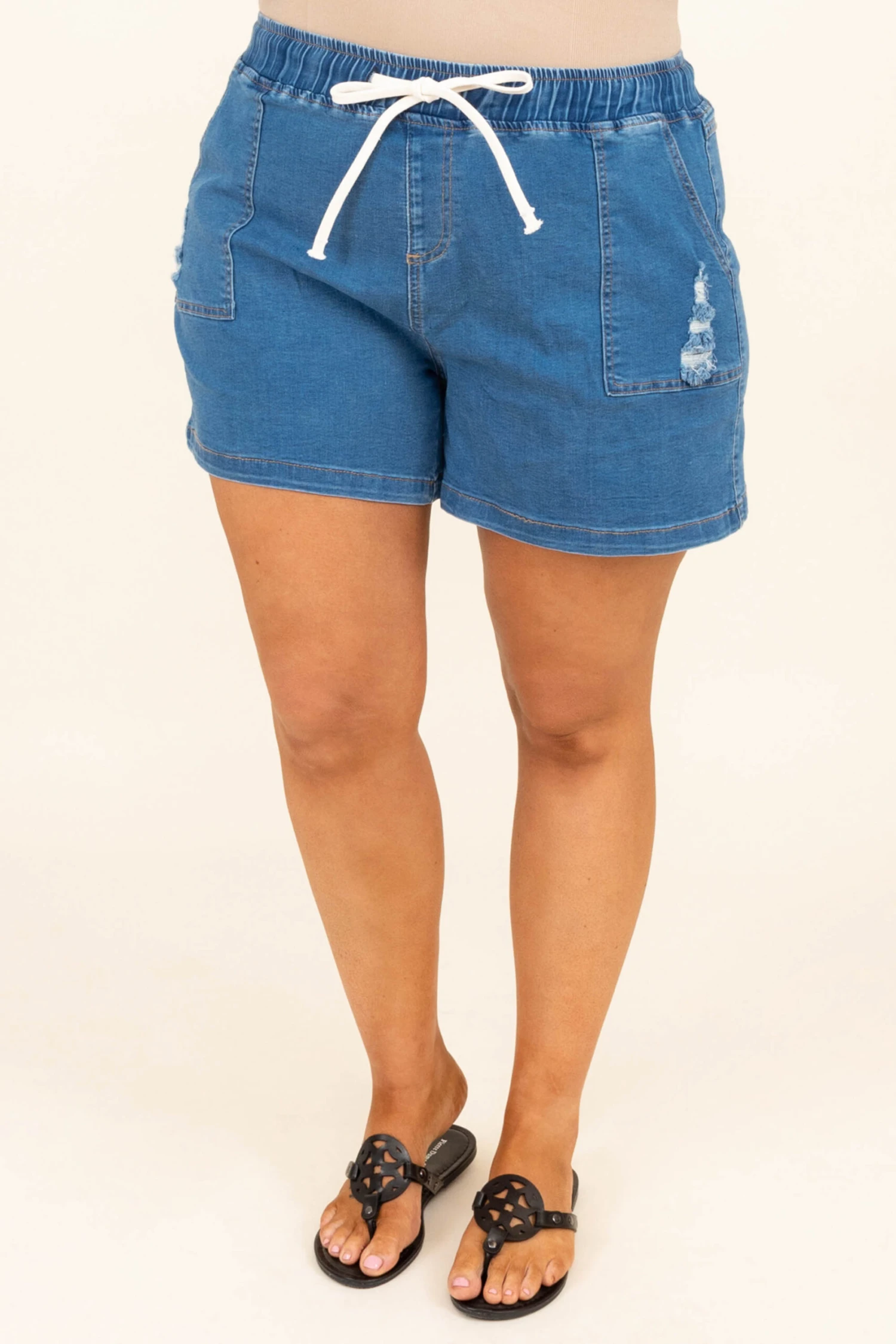 Heat Waves Shorts, Light Denim 3 Heat Waves Shorts, Light Denim