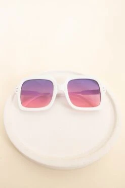 Book On The Beach Sunglasses, White