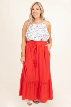 Hidden Paradise Skirt, Red 12 Hidden Paradise Skirt, Red -Chic Soul Store HiddenParadiseSkirt Red 8898