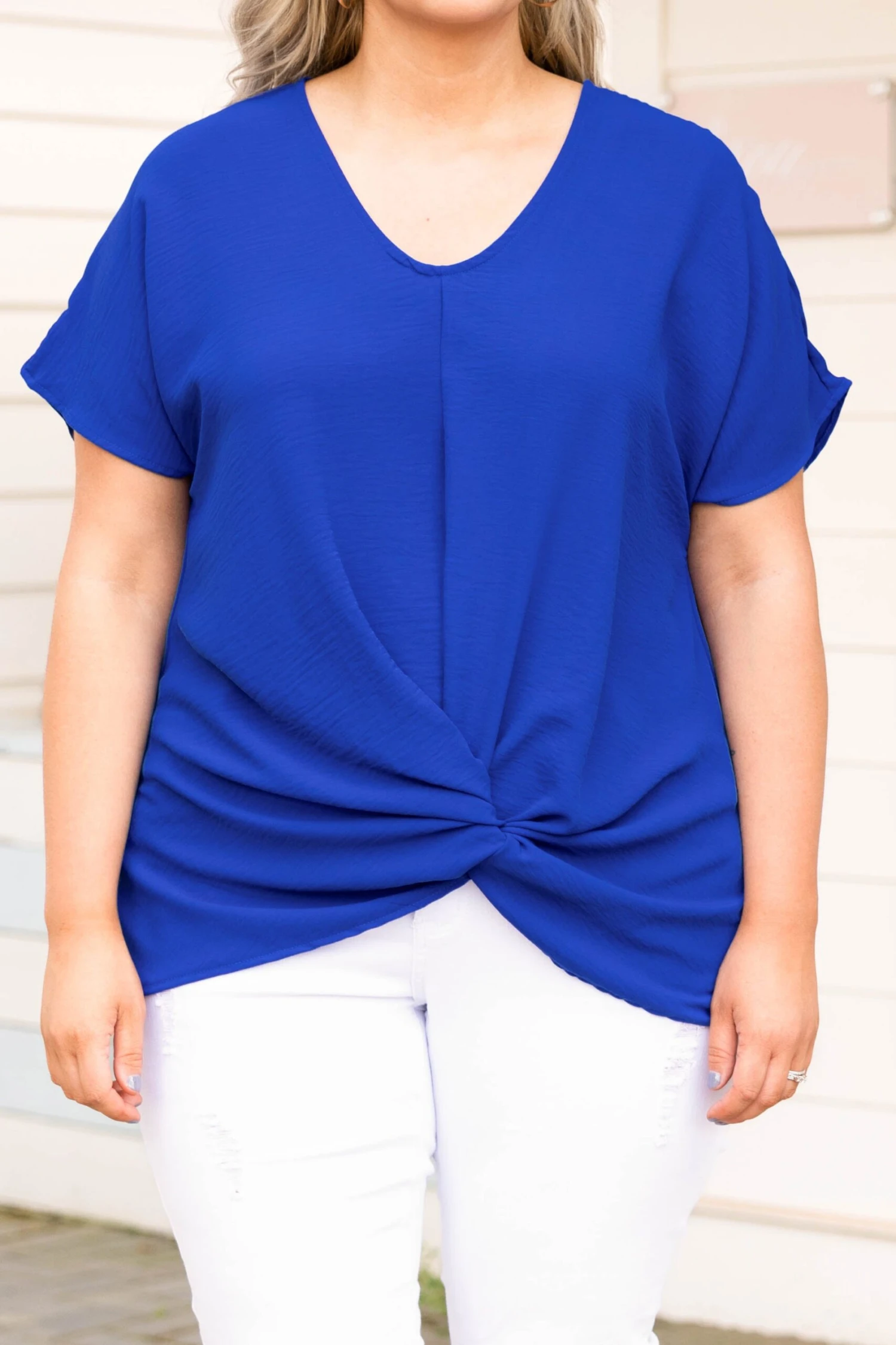 Hiding My Heart Blouse, Royal Blue 6 Hiding My Heart Blouse, Royal Blue - Image 4