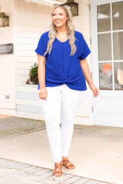 Hiding My Heart Blouse, Royal Blue 10 Hiding My Heart Blouse, Royal Blue -Chic Soul Store HidingMyHeartBlouse RoyalBlue 3679