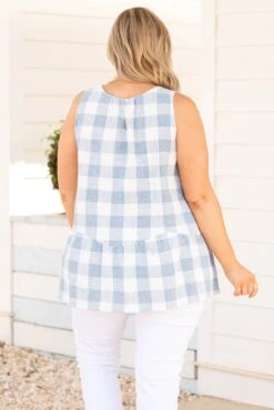 High Standards Top, Blue -Chic Soul Store HighStandardsTop Blue 0452