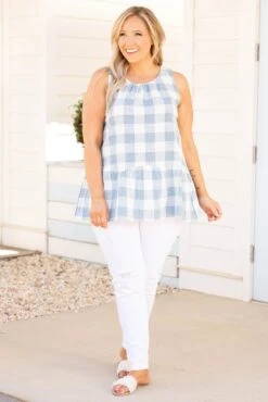 High Standards Top, Blue -Chic Soul Store HighStandardsTop Blue 0456