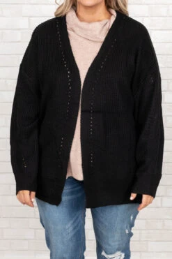 Highlight Of Today Cardigan, Black -Chic Soul Store HighlightOfTodayCardigan Black 9833