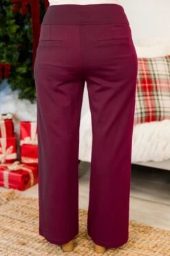 Highly Favored Pants, Wine -Chic Soul Store HighlyFavoredPants Wine