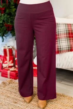 Highly Favored Pants, Wine -Chic Soul Store HighlyFavoredPants Wine 3