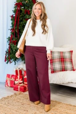 Highly Favored Pants, Wine -Chic Soul Store HighlyFavoredPants Wine 6