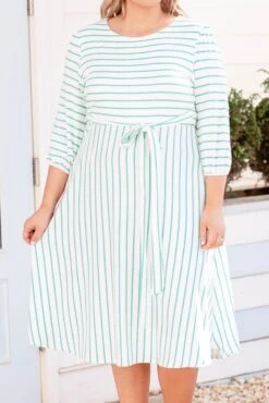 Holding Hands On The Boardwalk Dress, Ivory-Mint -Chic Soul Store HoldingHandsOnTheBoardwalkDress Ivory Mint 9932