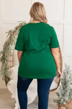 Holly Jolly Babe Tee, Evergreen -Chic Soul Store HollyJollyBabeTee Evergreen