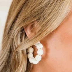 Home In The Tropics Earrings, Ivory 9 Home In The Tropics Earrings, Ivory -Chic Soul Store HomeInTheTopicsEarrings Ivory 1
