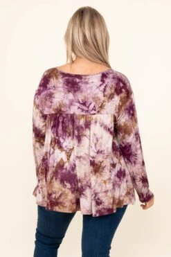 Hopeful Mornings Top, Eggplant -Chic Soul Store HopefulMorningsTop Eggplant 0140
