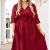 Hopelessly Yours Dress, Burgundy -Chic Soul Store HopelesslyYoursDress Burgundy 2