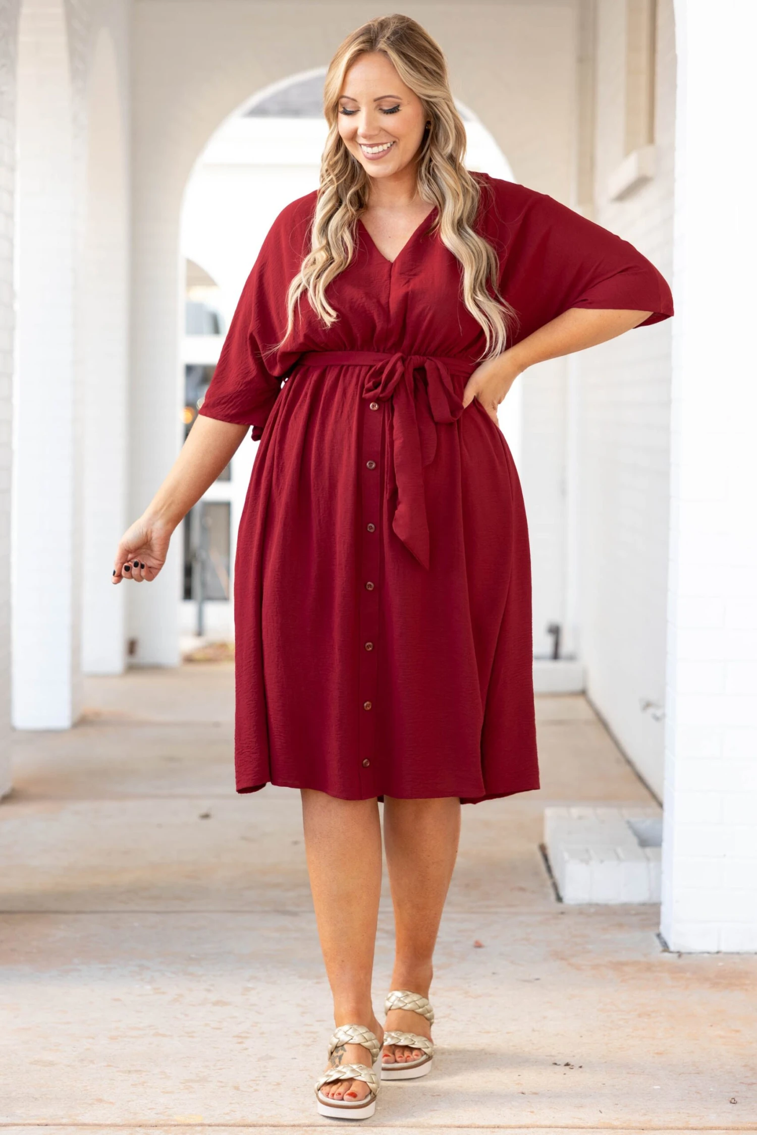 Hopelessly Yours Dress, Burgundy 4 Hopelessly Yours Dress, Burgundy - Image 2