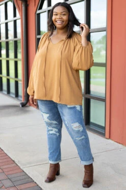 Hot Take Top, Toffee -Chic Soul Store HotTakeTop Toffee 5182