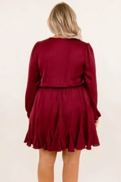 How Are You Doing Dress, Wine -Chic Soul Store HowAreYouDoingDress Wine 1837