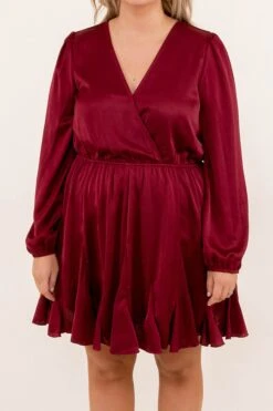 How Are You Doing Dress, Wine -Chic Soul Store HowAreYouDoingDress Wine 1838
