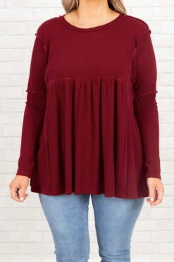 How The Story Goes Top, Wine -Chic Soul Store HowTheStoryGoesTop Wine 2