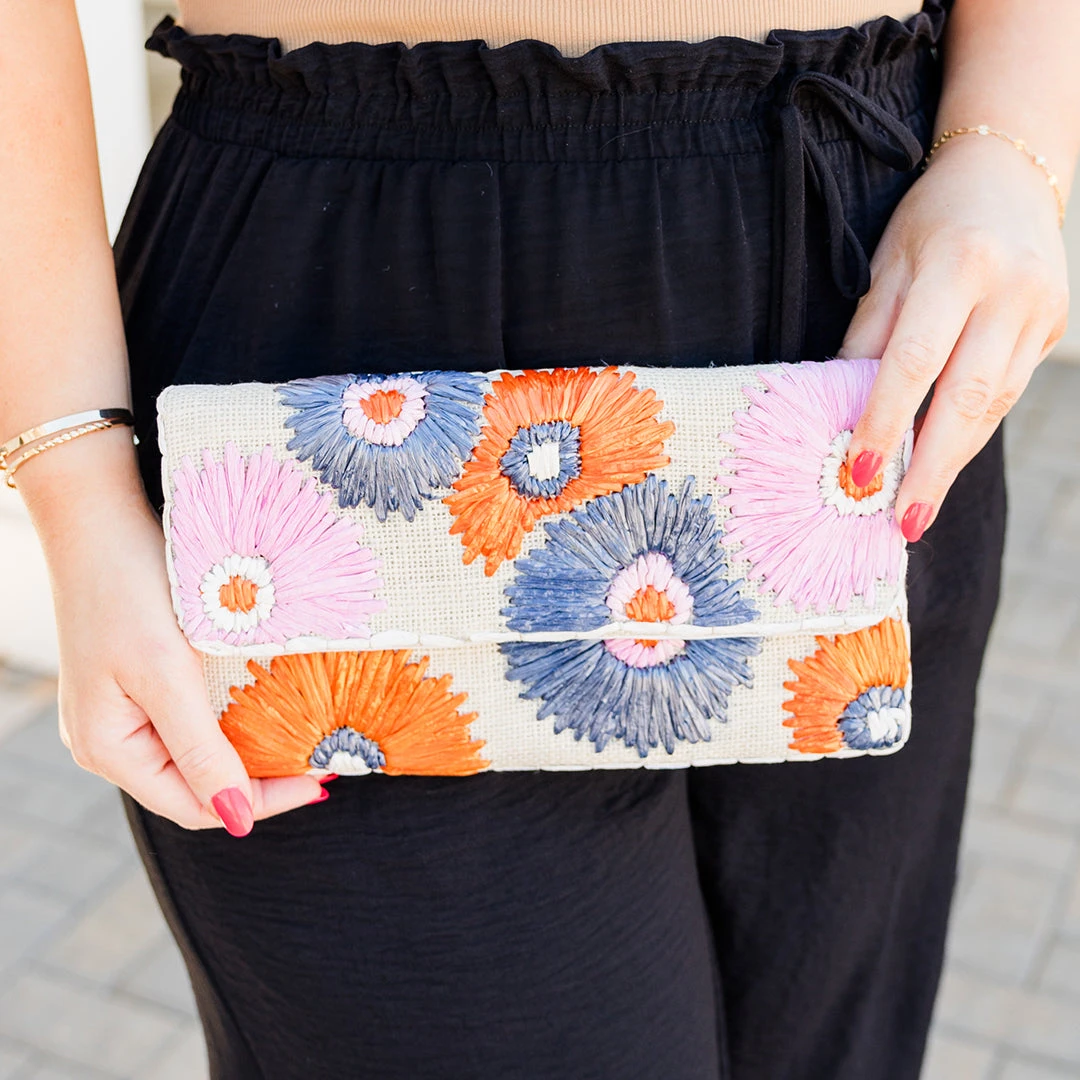 I Do What I Please Clutch, Ivory-Multi 3 I Do What I Please Clutch, Ivory-Multi