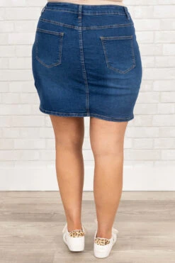 I Bet You Think About Me Skirt, Medium Wash -Chic Soul Store IBetYouThinkAboutMeSkirt MediumWash 0152