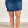 I Bet You Think About Me Skirt, Medium Wash -Chic Soul Store IBetYouThinkAboutMeSkirt MediumWash 0155