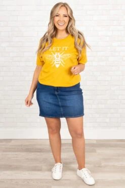 I Bet You Think About Me Skirt, Medium Wash -Chic Soul Store IBetYouThinkAboutMeSkirt MediumWash 0157