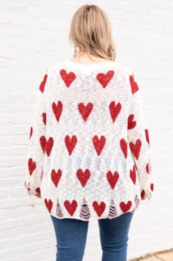 I Can Make Your Heart Beat Sweater, White -Chic Soul Store ICanMakeYourHeartBeatSweater White 9959