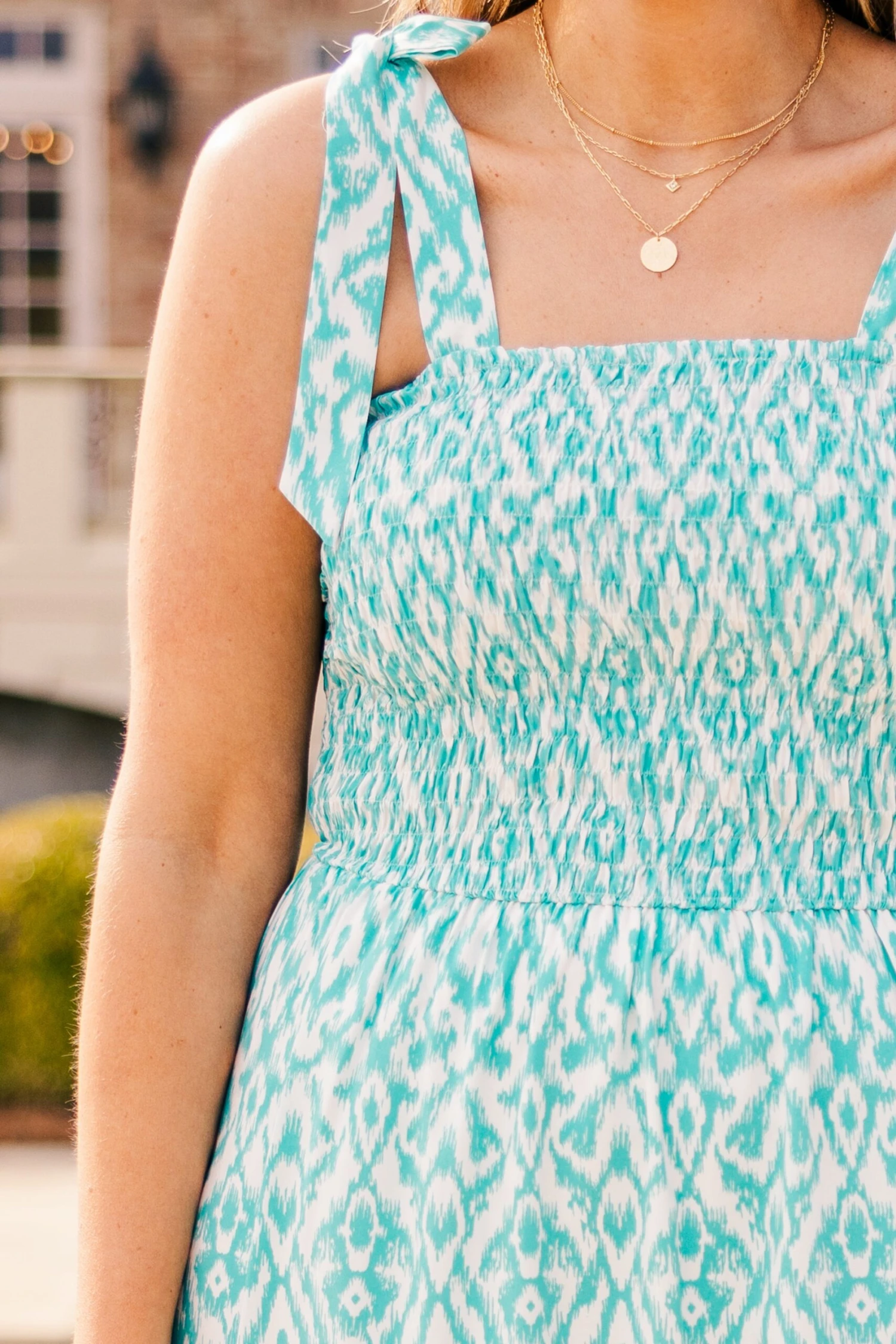 I Can't Wait Dress, Aqua 7 I Can't Wait Dress, Aqua - Image 5