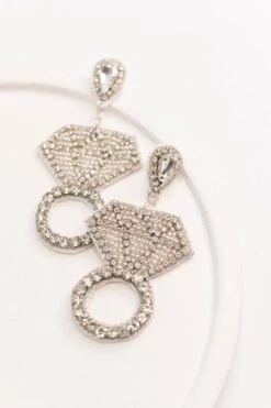 I Hear A Ring Earrings, Silver