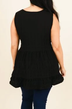 I Know You Now Babydoll Tank, Black -Chic Soul Store IKnowYouNowBabydollTank Black 1