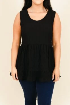 I Know You Now Babydoll Tank, Black -Chic Soul Store IKnowYouNowBabydollTank Black 2