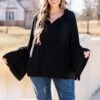 Bell Of The Night Top, Black -Chic Soul Store ILoveMeTop Black 3