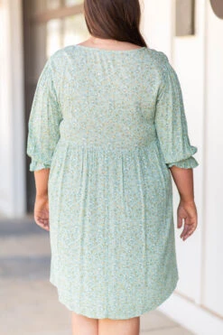 Perk Things Up Dress, Sage -Chic Soul Store IMG 2998 Edit