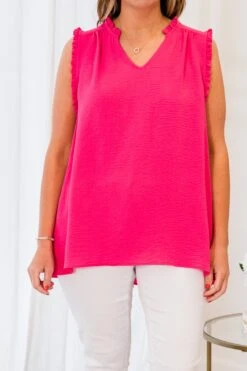 I Need To Know Top, Hot Pink -Chic Soul Store INeedToKnowTop HotPink 2