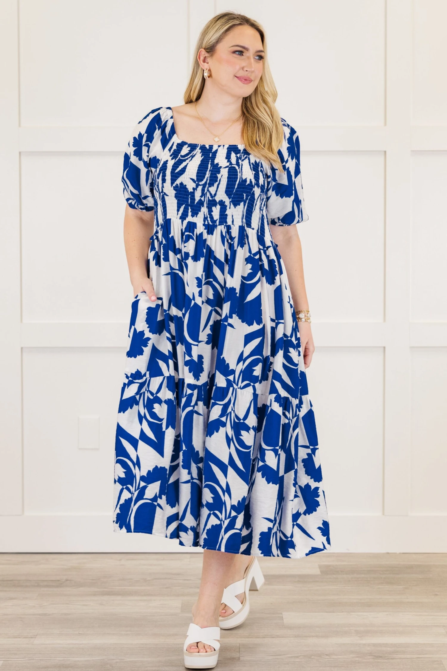 I Still Care Dress, Royal 4 I Still Care Dress, Royal - Image 2