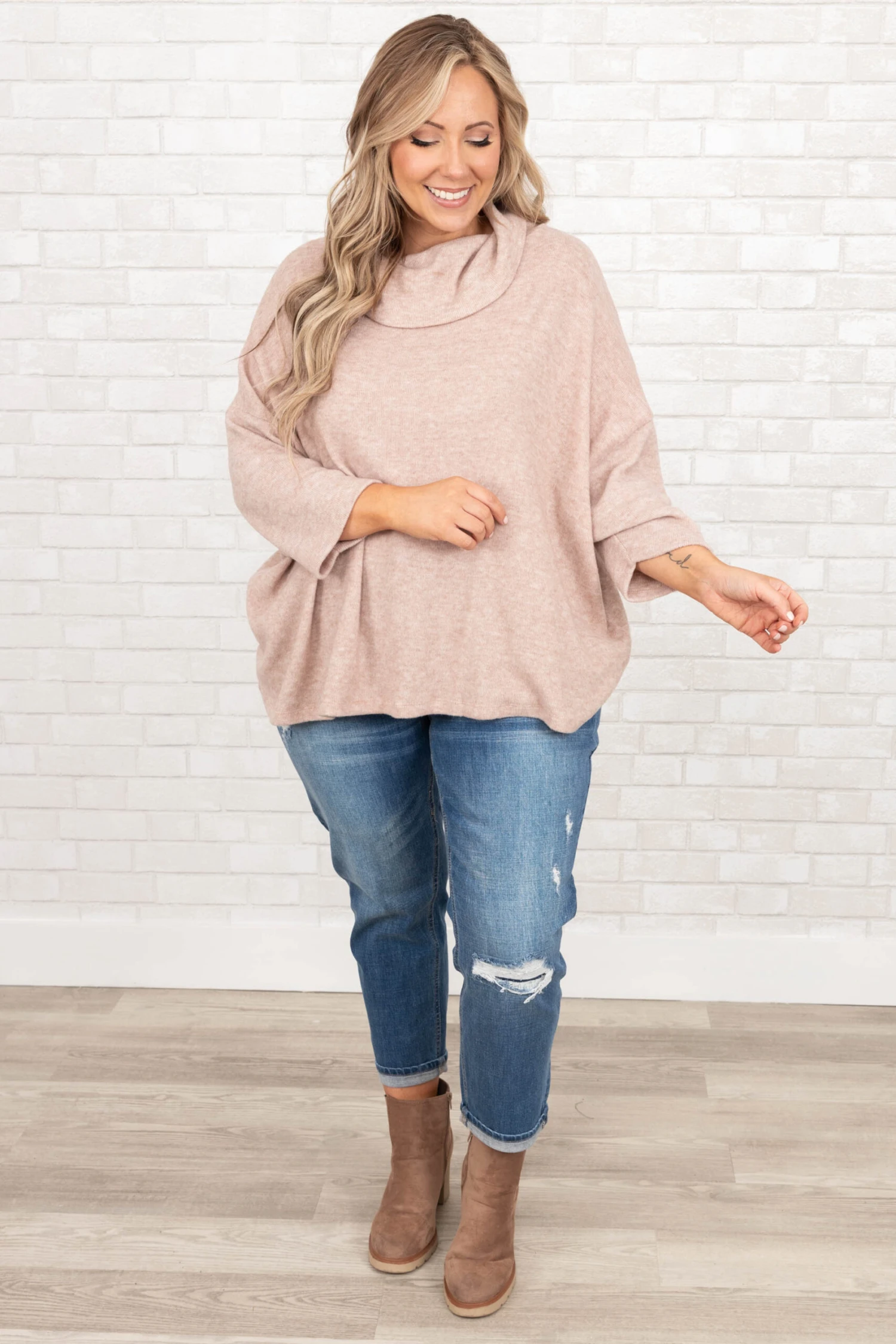 I'll Be Seeing You Sweater, Taupe 5 I'll Be Seeing You Sweater, Taupe - Image 3