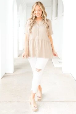 I’m All About It Top, Taupe -Chic Soul Store I mAllAboutItTop Taupe 5