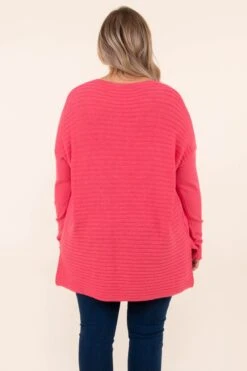 I'm Better Now Sweater, Coral -Chic Soul Store I mBetterNowSweater Coral 3468