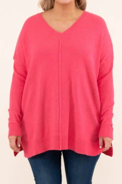 I'm Better Now Sweater, Coral -Chic Soul Store I mBetterNowSweater Coral 3469