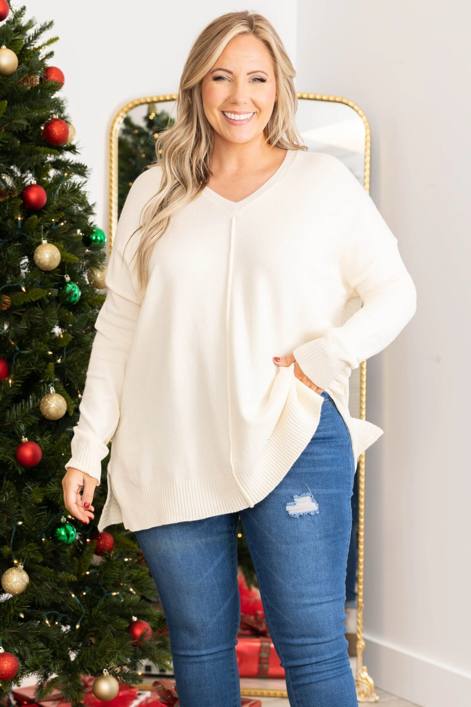 I'm Better Now Sweater, Ivory 3 I'm Better Now Sweater, Ivory