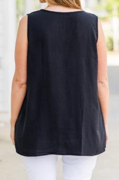 I'm Really Happy Tank, Black -Chic Soul Store I mReallyHappyTank Black 2