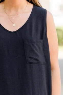 I'm Really Happy Tank, Black -Chic Soul Store I mReallyHappyTank Black 4