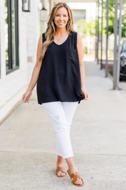 I'm Really Happy Tank, Black -Chic Soul Store I mReallyHappyTank Black 6