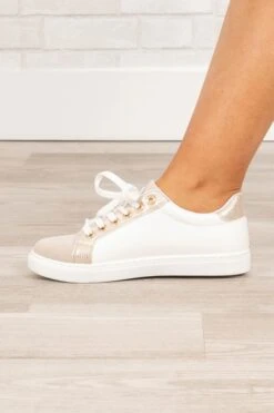 I'm Steppin' Out Sneakers, Gold 10 I'm Steppin' Out Sneakers, Gold -Chic Soul Store I mSteppin OutSneakers Gold 0079