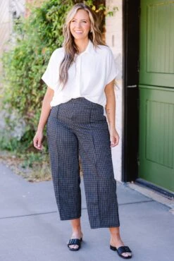 I'm Still Standing Pants, Black-White -Chic Soul Store I mStillStandingCroppedLeggings Black White 5