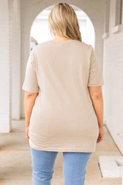 Iced Coffee Please Tee, Tan -Chic Soul Store IcedCoffeePleaseTee Tan