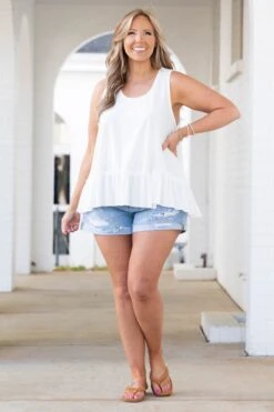 In A Daze Tank, White -Chic Soul Store InADazeTank White 1364