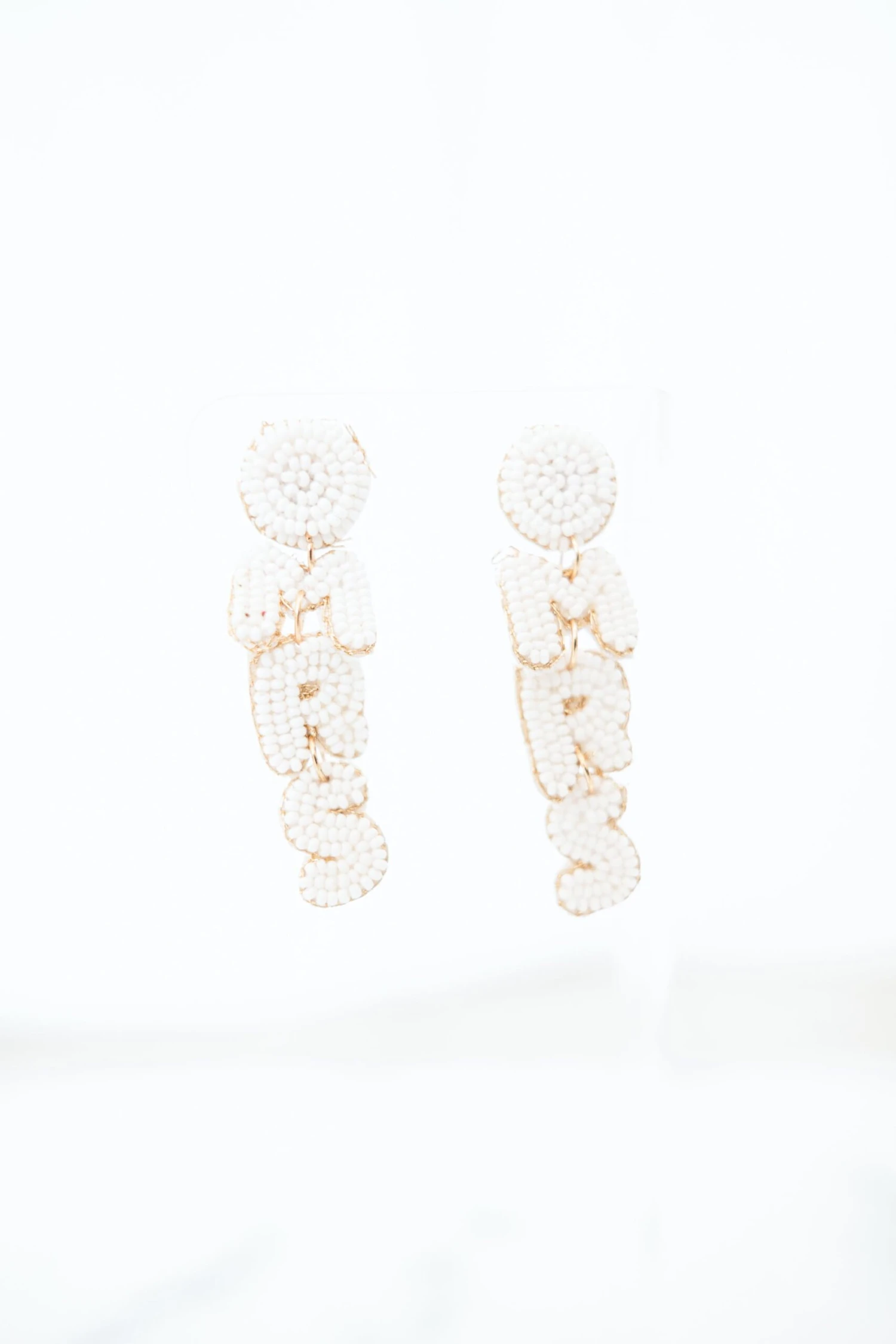 In A Dream Earrings, White 5 In A Dream Earrings, White - Image 3